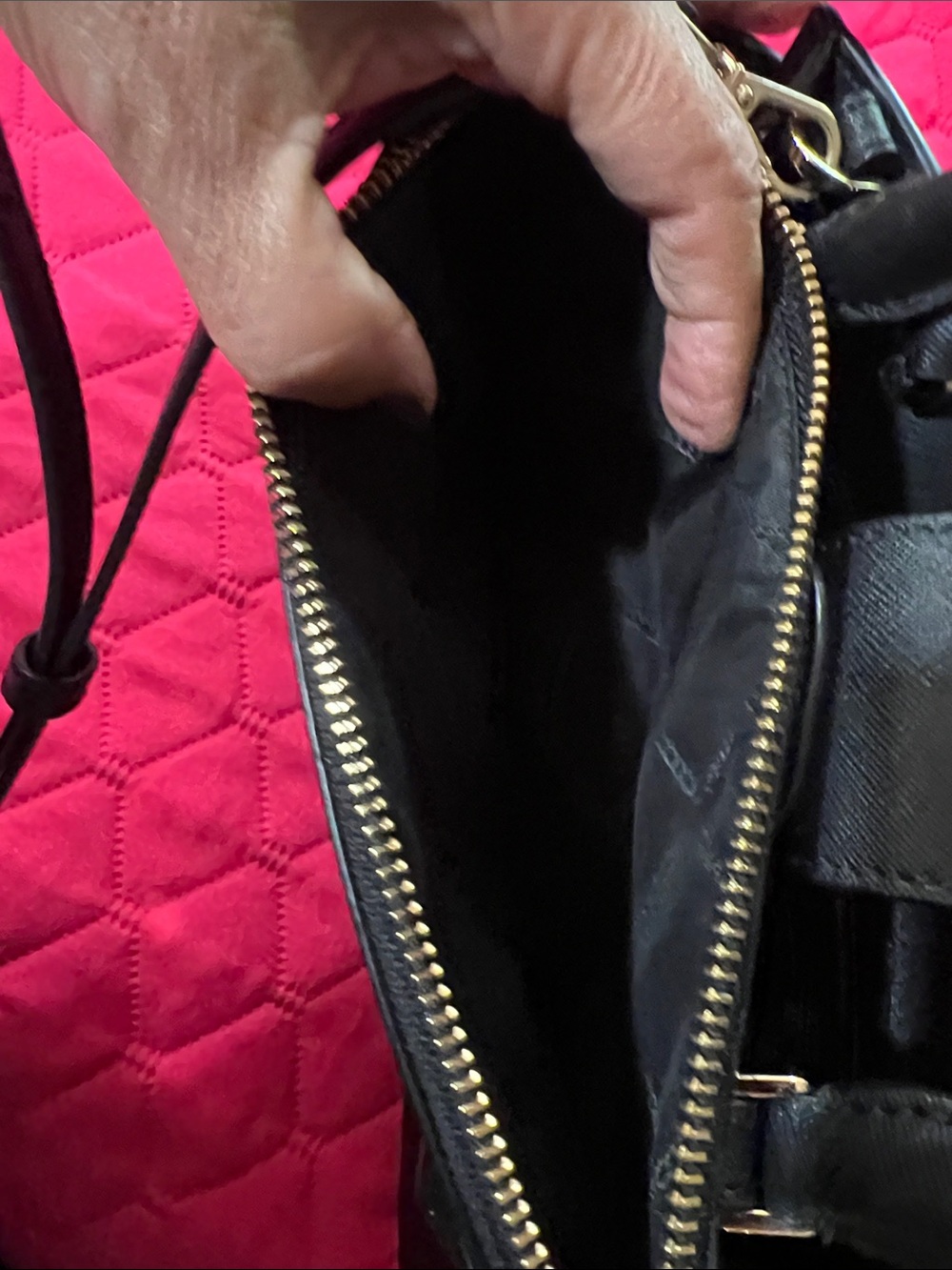 Michael Kors Black Satchel with Gold Hardware - Picture 8 of 11